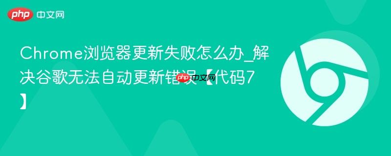 Chrome浏览器更新失败怎么办_解决谷歌无法自动更新错误【代码7】