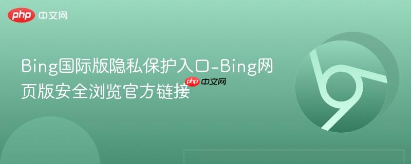 Bing国际版隐私保护入口-Bing网页版安全浏览官方链接