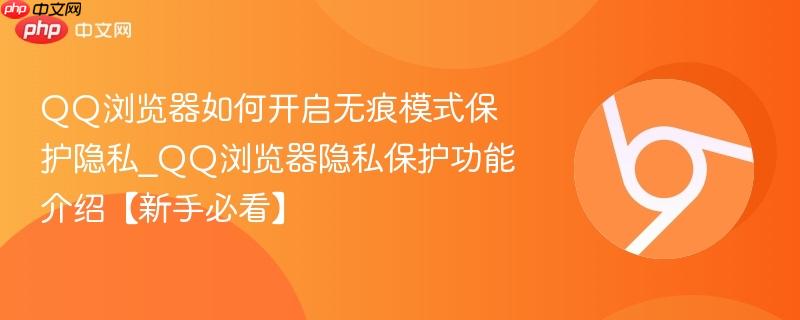 QQ浏览器如何开启无痕模式保护隐私_QQ浏览器隐私保护功能介绍【新手必看】