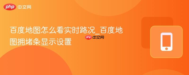 百度地图怎么看实时路况_百度地图拥堵条显示设置
