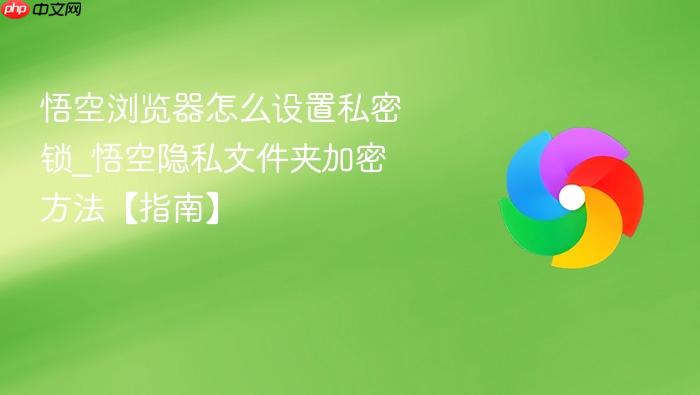 悟空浏览器怎么设置私密锁_悟空隐私文件夹加密方法【指南】