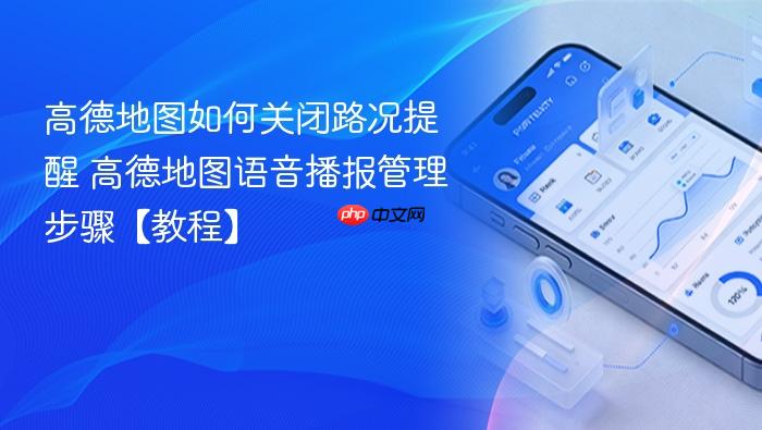 高德地图如何关闭路况提醒 高德地图语音播报管理步骤【教程】