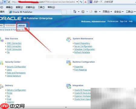 Oracle BIP发布页无法显示