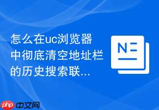 怎么在uc浏览器中彻底清空地址栏的历史搜索联想词