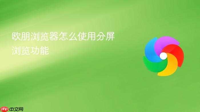 欧朋浏览器怎么使用分屏浏览功能